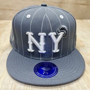 NEW New York Black Yankees Ebbets Field Flannels Gray Fitted Cap Hat 7 3/8
